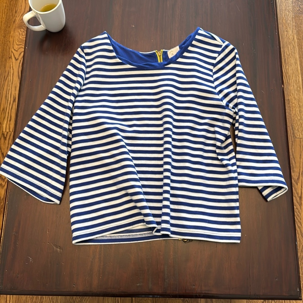 Striped Blue and White Women's Top